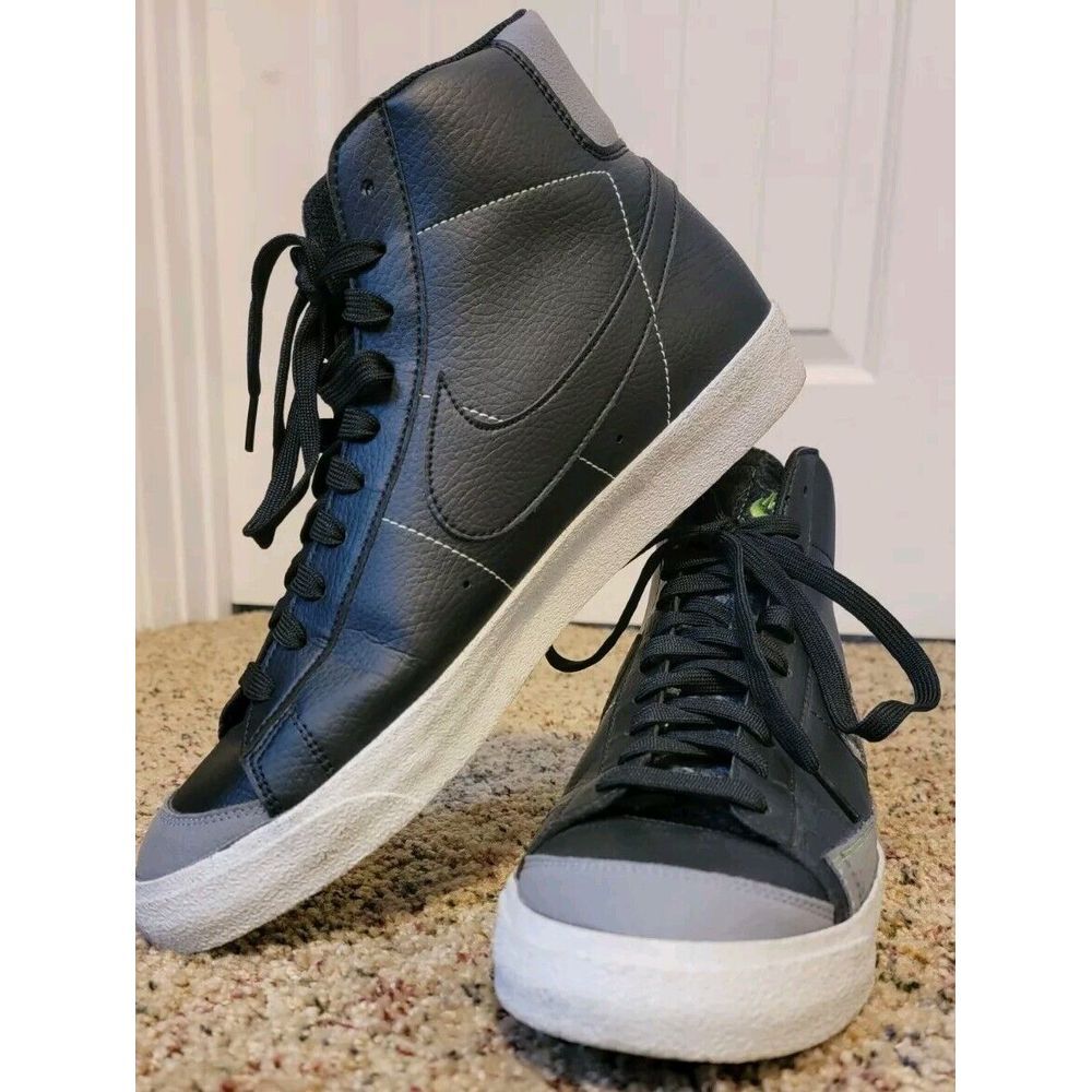 Size 13 - Nike Blazer '77 Vintage Mid Recycled Wool Pack - Black Electric Green - Picture 1 of 9